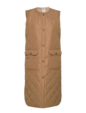 Onlnayra S/L Long Quilt Vest Cc Pnt Brown ONLY