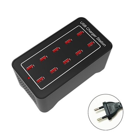 10-30-ports oplader, USB-hurtigoplader, til smart opladningsgenkendelse til rejser