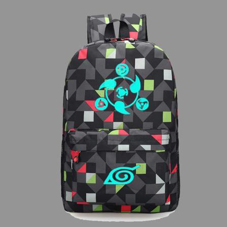 Ny Naruto skrivehjul øye skinnende skolesekk koreansk ryggsekk wz diamond red