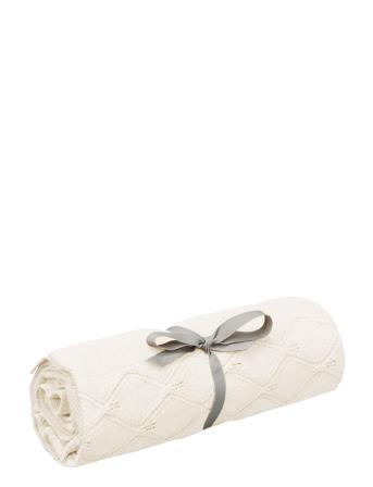 Leaf Knit Blanket Home Sleep Time Blankets & Quilts Beige Cam Cam Copenhagen