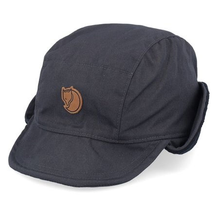 Fjällräven - Grey earflap Czapka Z Daszkiem - Singi Field Cap Dark Grey Ear Flap @ Hatstore