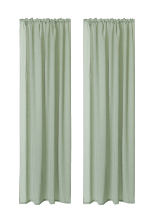 Åhléns Home Skir gardin LISA 130x250 cm, 2-pack Gardiner Grön ONESIZE