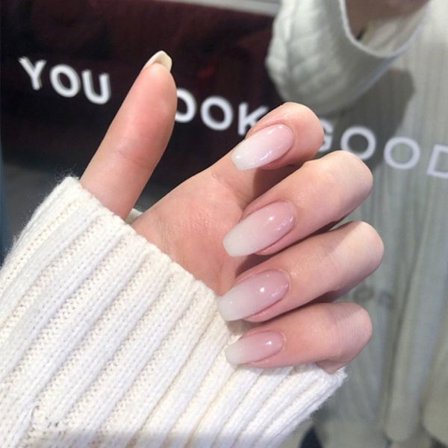 24 stk. Kunstige Negle Korte Mandel 02 02