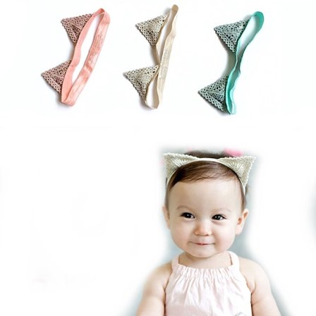 Baby hårband Kattöron