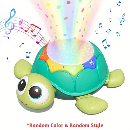 1 st Musikalsk Sköldpaddsleksak med Ljus och Ljud Pedagogisk Leksak (FMY)