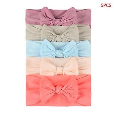 Elastiska Hårsnoddar för Bebis, Rosett Hårband, Stretch Knuten Huvudband (Stil C)