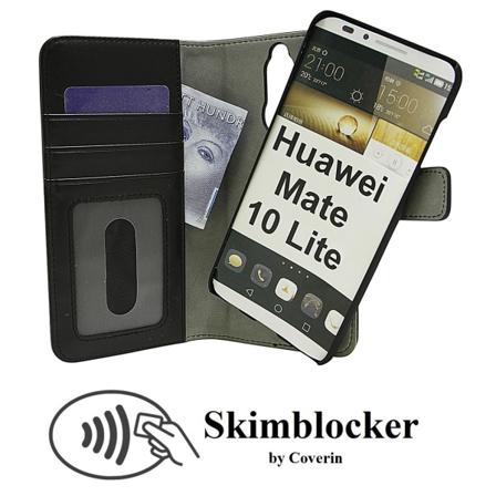 Skimblocker Magnet Wallet Huawei Mate 10 Lite (svart)