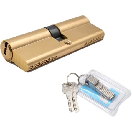 Stötsäker Dörrlås, Europeisk Dörrcylinder, Dubbel Cylinder Profilerad Dubbel Cylinder Lås i Mässing, Dubbel Säkerhetslås, för Dörrar