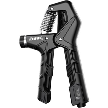 Håndgrepstrener, justerbar styrketrening, egnet for fitness og muskelbygging Noir