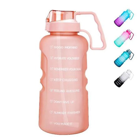 3,8l Fitness -sportflaska med sugrör Stor kapacitet vattenkopp