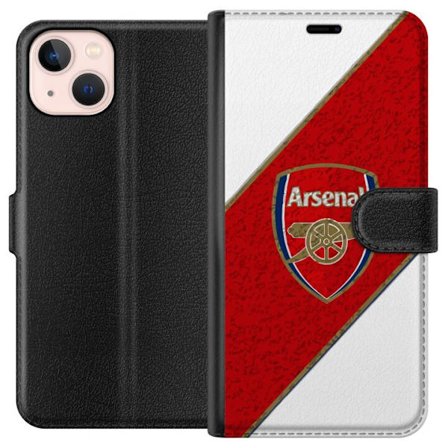 Kompatibelt Plånboksfodral till Apple Apple iPhone 13 Moschino Toy teddybjörn med enkel tecknad design, brun björn med vit tröja och tydlig logoty