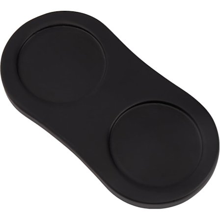 Bakke til salt- og peberkværn i træ (16x8,1 cm, sort), bordbeskytter, køkkenopbevaringsdekoration