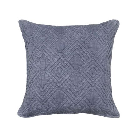 Sininen geometrinen tyyny 50x50cm kangas