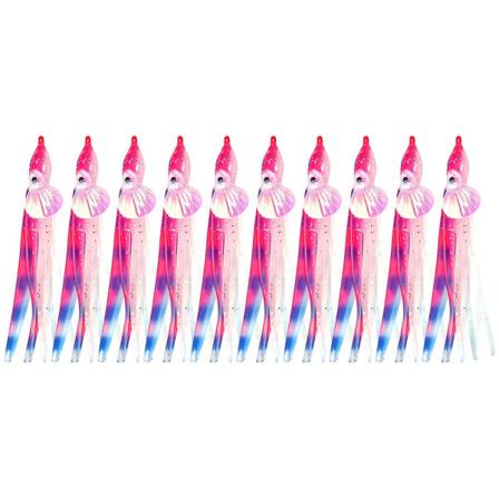 10st Bionic Simulering bläckfisk Fake Crankbait Fiskedrag 5cm 6cm 10cm Artificiell Wobble Mjukt Bait Fiskeredskap 8cm Pink