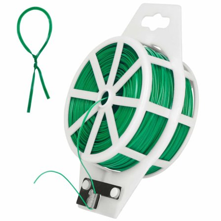 Hage Tråd 100M Tvunnet Tråd for Klatreplanter Vinstokker Busker og Blomster (Grønn)