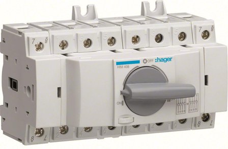 Hager HIM408 Reservekraftsomkobler 80 A 4-polet, Elfordeling & strømforsyning