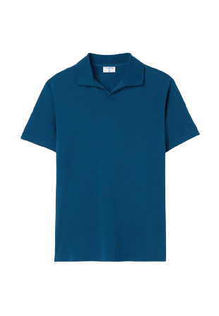 Filippa K Stretch Cotton Polo T-Shirt T-shirts Herr Blå L