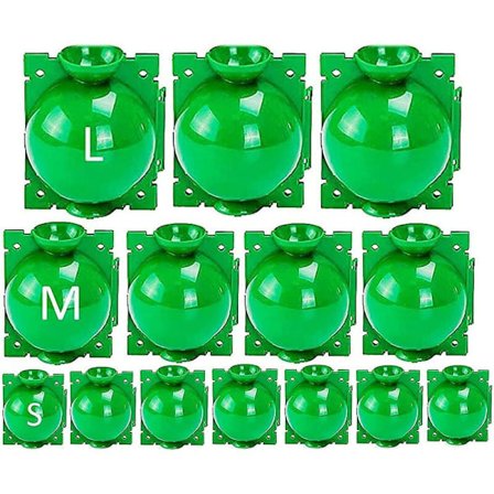 14 stk. Plant Rooting Box Propagation Ball, Podningsboks Højtryks Propagation Ball Box Plant Rooting Device (L+M+S, Grøn)