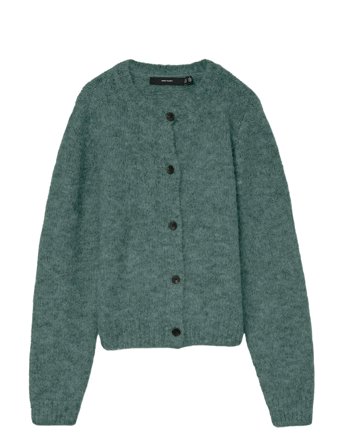 Vmnovah Ls O-Neck Button Cardi Ga Noos Green Vero Moda