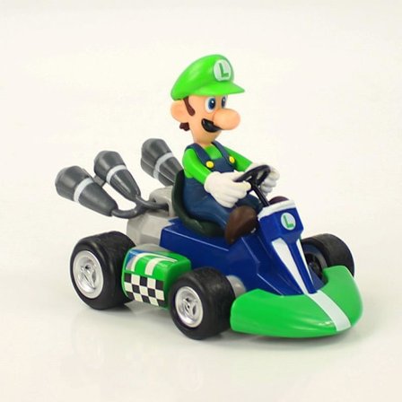 Super Mario Pullback Bilboks Sæt: Mario Kart 4WD Yoshi Luigi Gorilla Plyslegetøj Ornament. Louis