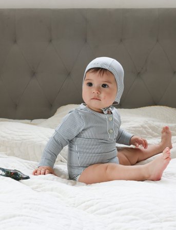 Cam Cam Copenhagen Baby Bonnet - Blue - 3-6M