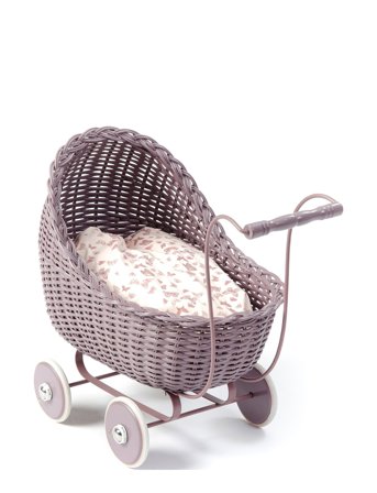 Smallstuff Dolls Stroller, Dark Rose Lila
