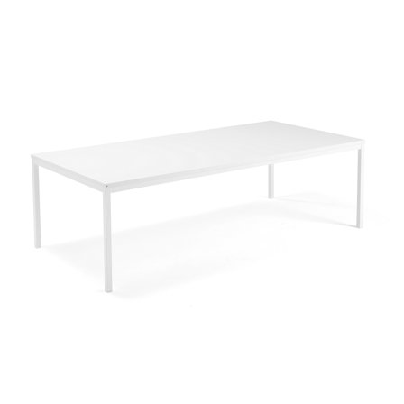 Konferenztisch QBUS, 2400 x 1200 mm, weiß/weiß