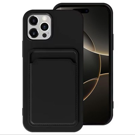 iPhone 16 Pro - Genomtänkt Floveme Skal med Korthållare