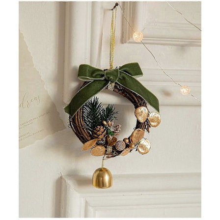 Liten Krans Julepynt Julebord Atmosfære Dekorrekvisitter For Å Gi Små Gaver Julekrans[D]