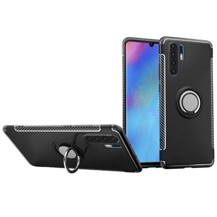 Huawei P30 Pro Praktisk Stöttåligt Skal Med Ringhållare V2 (vog- Svart