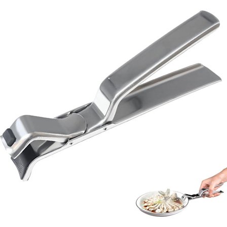 Värmetåliga Grippklämmor i Rostfritt Stål - Anti-Skållnings Multifunktionstång för Mikrovågsugn, Ugn, Airfryer, Ångkokare, Grytor & Skålar, Ergonomisk