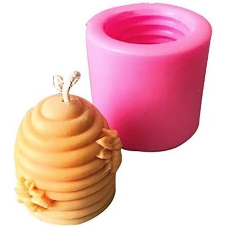Mehiläisvaha silikonimuotti DIY kynttilämuotti 3D hunajakennon muotoinen fondanttimuotti kotitekoinen kynttilä silikonimuotti, yhteensopiva joululahja