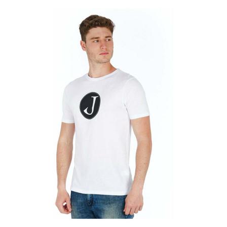 Jeckerson Jeckerson White Cotton T-Shirt vit, Herr, Herr, Storlek: XL
