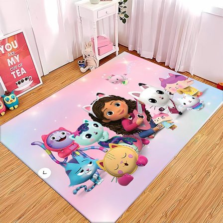 Gabby Dollhouse Flanelli matot Liukumattomat lattiamatot Anime Keittiö Olohuone Ovi Kylpyamme Suorakulmio Ovimatot Kodin Sisustus Lahja Uusi