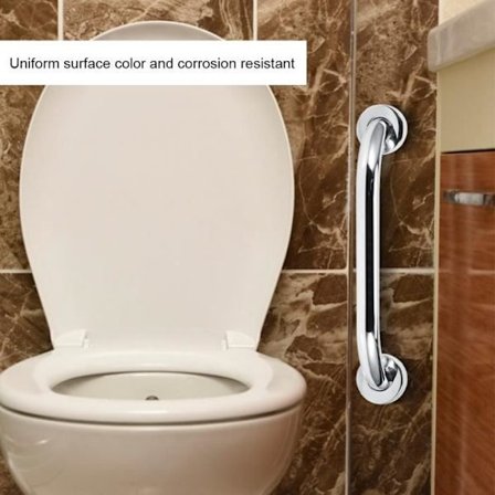 33 cm baderomsstøtte i rustfritt stål med sklisikkert håndtak for barn og eldre - LON #9