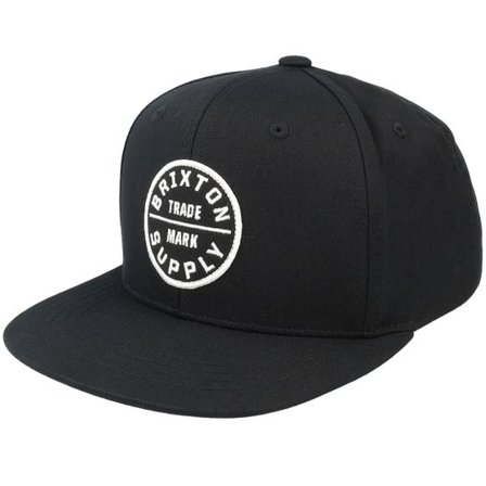 Brixton - Svart snapback Keps - Kids Boys Oath Iii Black Snapback @ Hatstore