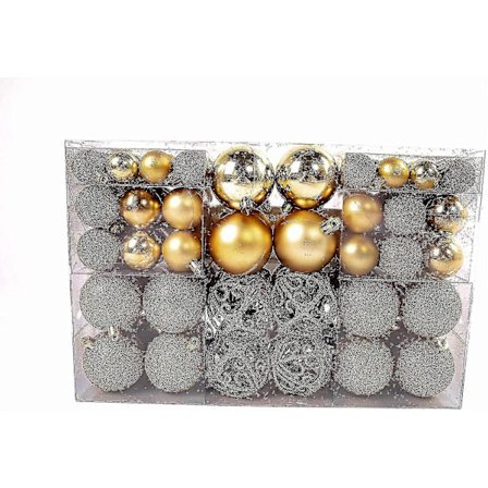 (Gull) Julekulepynt til juledekorasjoner, lilla