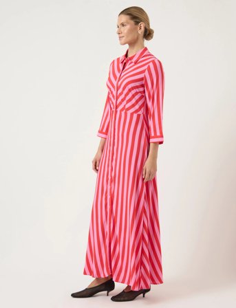 YAS Yassavanna Long Shirt Dress S. Noos - Pink - S