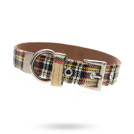 Brown Tartan Hundhalsband - Scarfes, Charms & Halsbandssmycken, Draglinor, Läder- & Textilhalsband på Doggie.se