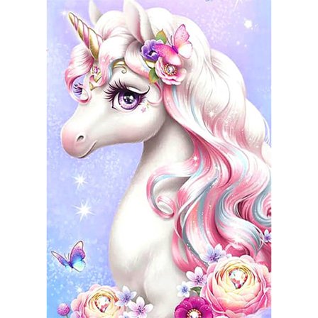 30×40 Sød Flow Hest Diamantmaleri (30*40, 1 stk) Diamantmaleri