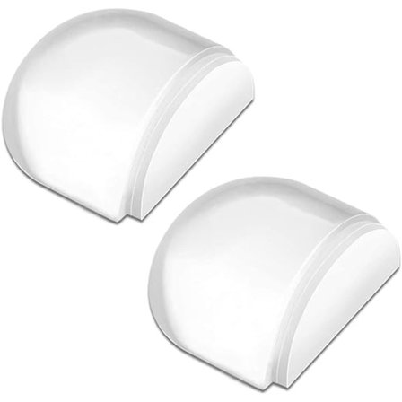 2 klare selvklebende dørstoppere for gulv, gulvdørstoppere