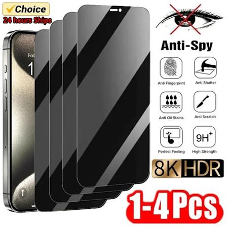 1-4Pcs Antispy Härdat Glas För Iphone 15 14 13 12 11 Pro Max Full Cover Sekretess Skydd För Iphone 13 14 15 Glas For iPhone SE 2020