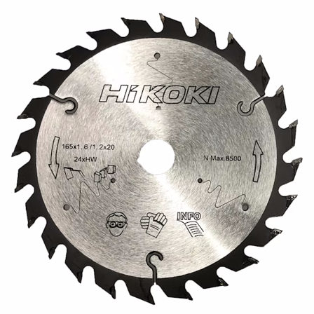 HiKOKI 7034354713715 Savklinge 165x1,6x20mm, 24 tænder, Maskintilbehør & forbrugsvarer