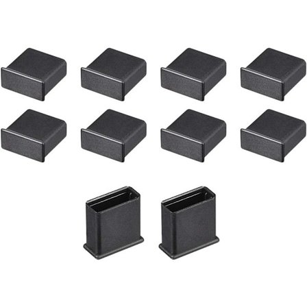 10 st Silikon USB-port dammskydd 13 mm x 5 mm för USB 2.0 Svart
