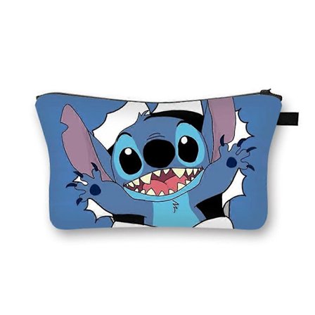 Disney Lilo och Stitch Makeup Make Up Toiletry Wash Bag School Travel Cosmetic Pouch för kvinnor och flickor