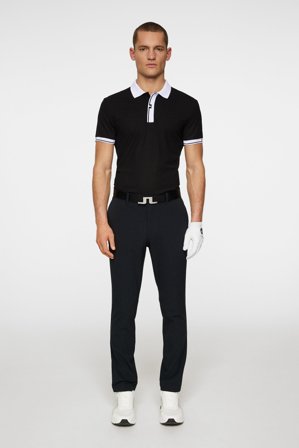 J.Lindeberg - Golf - Bay Slim Polo - Black - Man - L