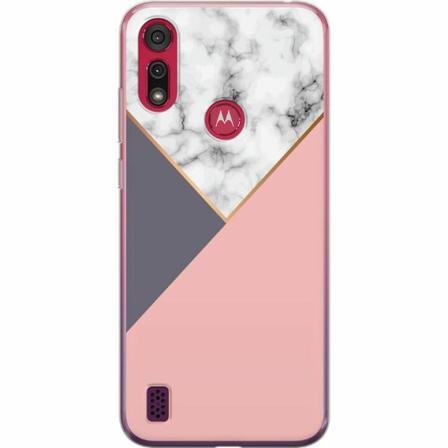 Motorola Moto E6s (2020) Genomskinligt Skal Marble Cut