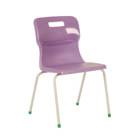 4 leg plastic school chair, H 430 mm, purple