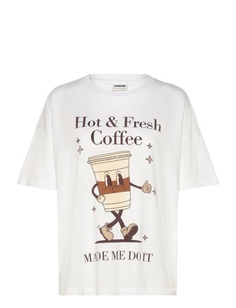 Nmida S/S Pizza T-Shirt Fwd Lab White NOISY MAY