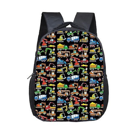 Lastbil/ambulans/bil/traktor Ryggsäck Barn 12 tum Kindergarten Skolväska Cartoon Tryck Grävmaskin Ryggsäck A12firetc03cw